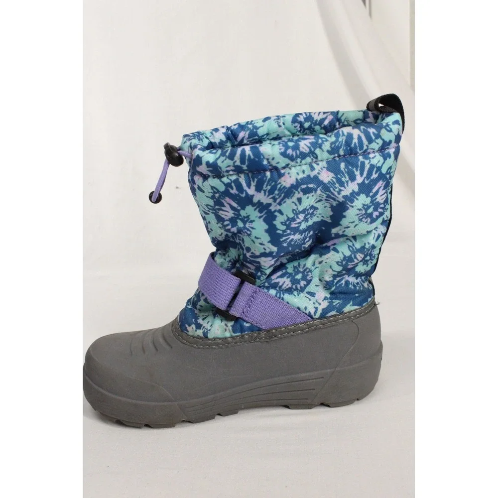Northside Girls Snow Boots Blue Purple Tie Dye Insulated Duck Boots Size 3